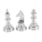 CosmoLiving by Cosmopolitan Silver Aluminum Traditional Chess Sculpture Set